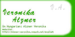 veronika alzner business card